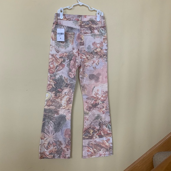 Renaissance Print Ankle Jeans 